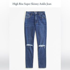 Abercrombie High Rise Super Skinny Ankle Jean - 34R